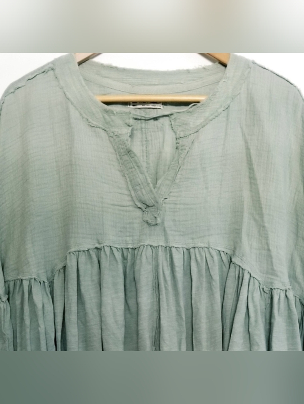 NEW We The Free Sugar Rush Baby Doll Oversized Top Lagenlook Style Boho Top NWOT - Picture 4 of 13